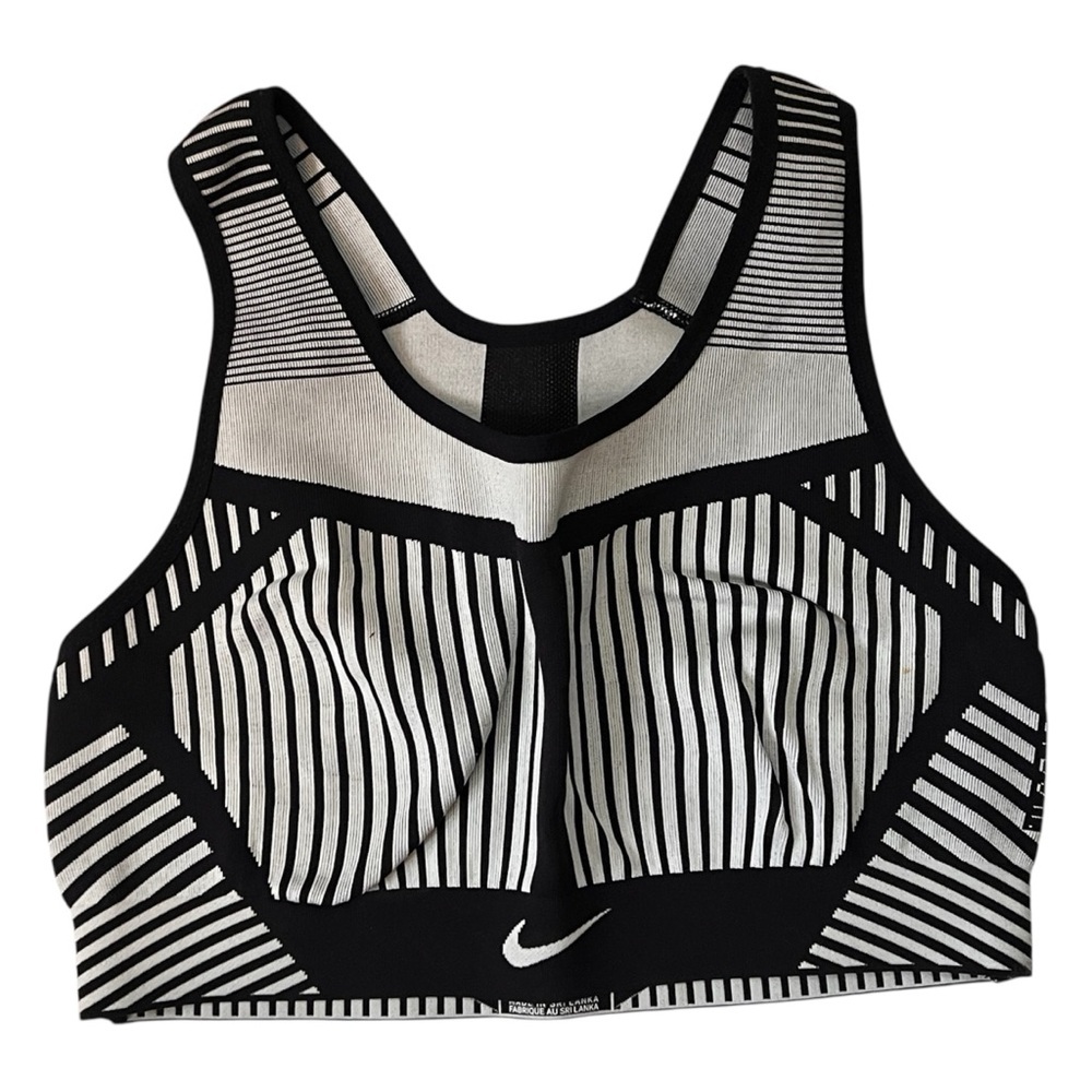 Nike‎ Striped Black and White Sports Bra